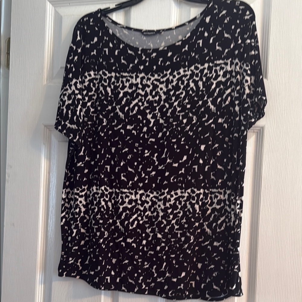 Marimekko Black Boxy Short Sleeve T-Shirt